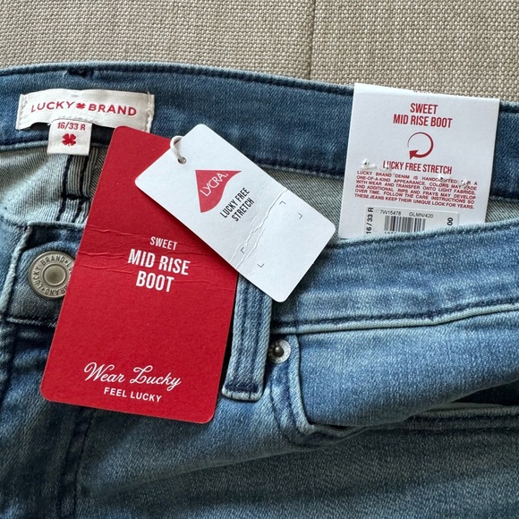 Lucky Brand new jeans 16/33R - Picture 4 of 6